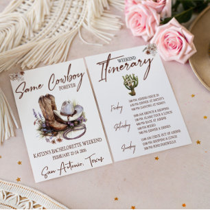 Same Cowboy Forever! Bachelorette Weekend Party Invitation