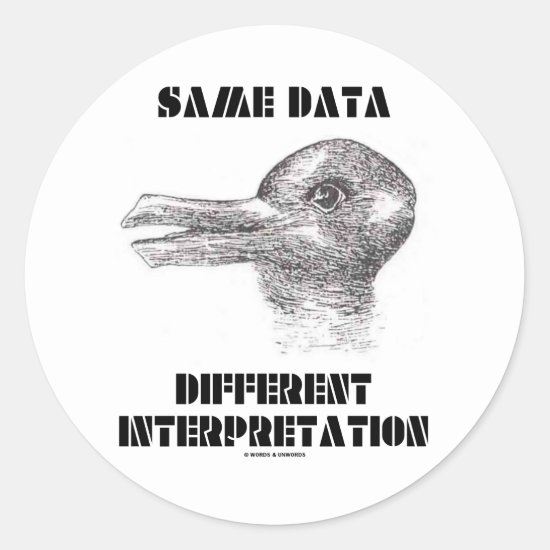 Same Data Different Interpretation (Duck Rabbit) Classic Round Sticker