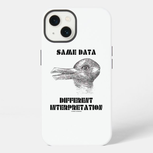 Same Data Different Interpretation Duck Rabbit Iphone Case (Back)