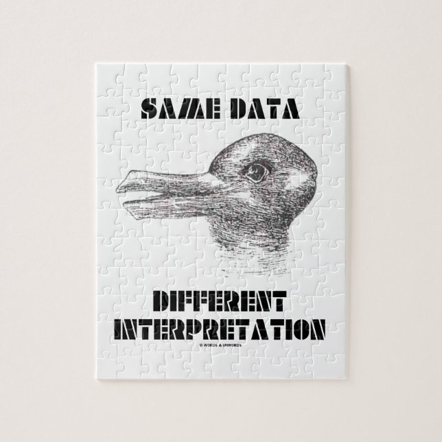 Same Data Different Interpretation (Duck Rabbit) Jigsaw Puzzle (Vertical)