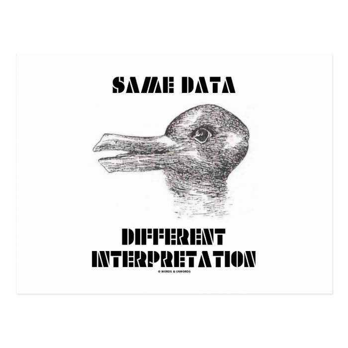 Same Data Different Interpretation (Duck Rabbit) Postcards
