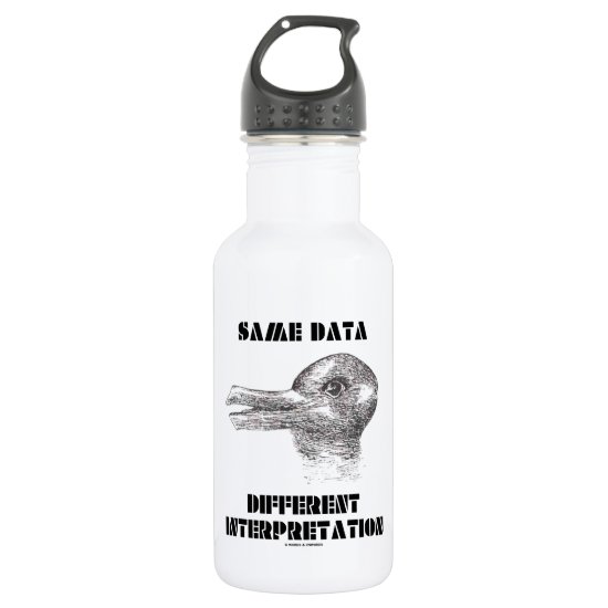 Same Data Different Interpretation (Duck Rabbit) Stainless Steel Water Bottle