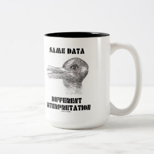 Same Data Different Interpretation (Duck Rabbit) Two-Tone Coffee Mug