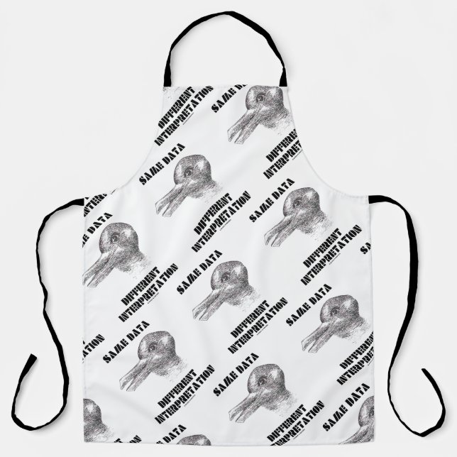 Same Data Different Interpretation Illusion Psyche Apron (Front)