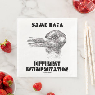 Same Data Different Interpretation Illusion Psyche Paper Dinner Napkins