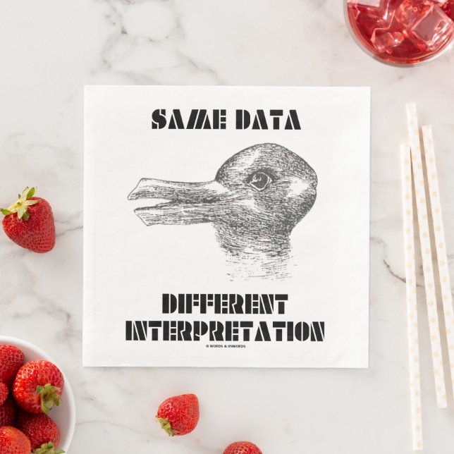 Same Data Different Interpretation Illusion Psyche Paper Dinner Napkins (Insitu)