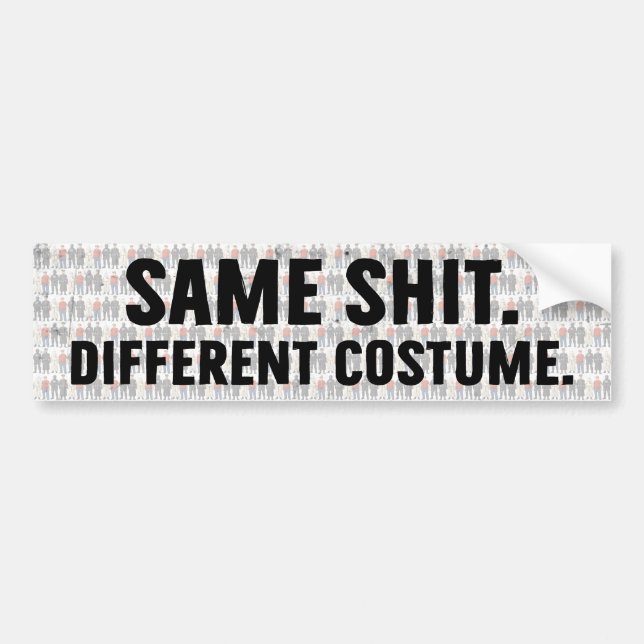 Same Different Costume Bumper Sticker (Front)