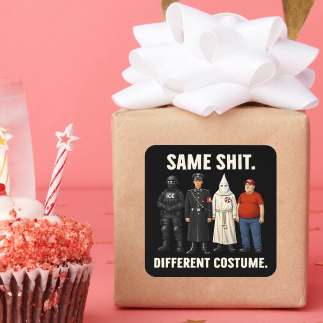 Same Different Costume Square Sticker (Party)