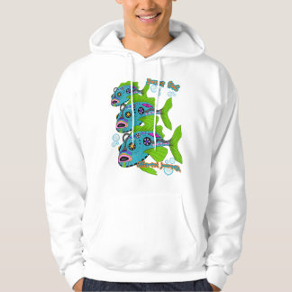Same Fins Different Journeys Colorful Fish Art Hoodie