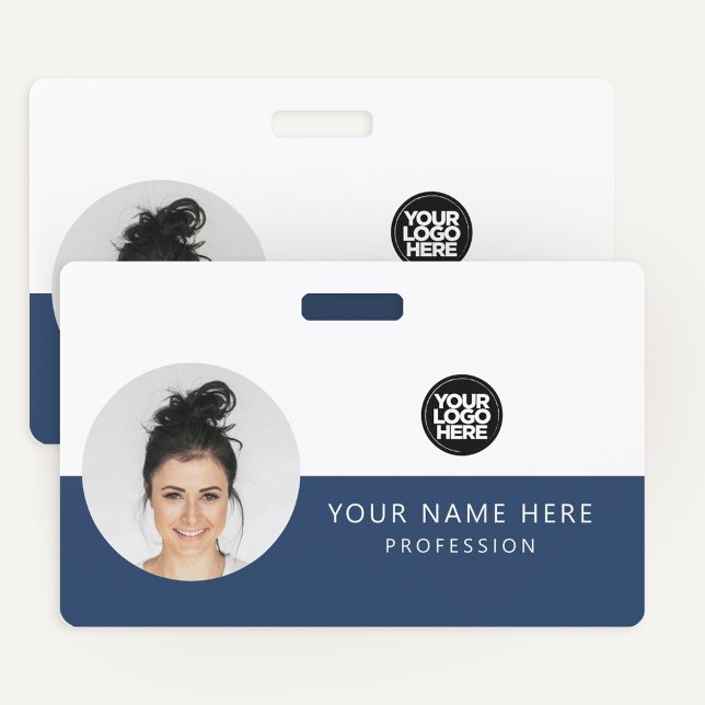Same Front and Back | Employee Photo, Logo, Name Badge (Creator Uploaded)