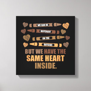 Same Heart Black History Month African American Canvas Print