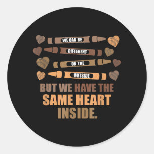 Same Heart Black History Month African American Classic Round Sticker