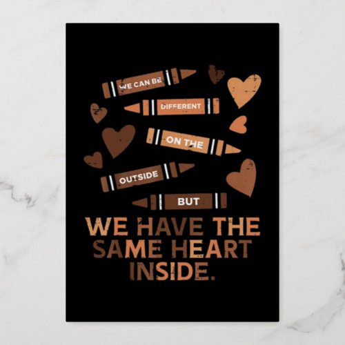Same Heart Black History Month Foil Holiday Card