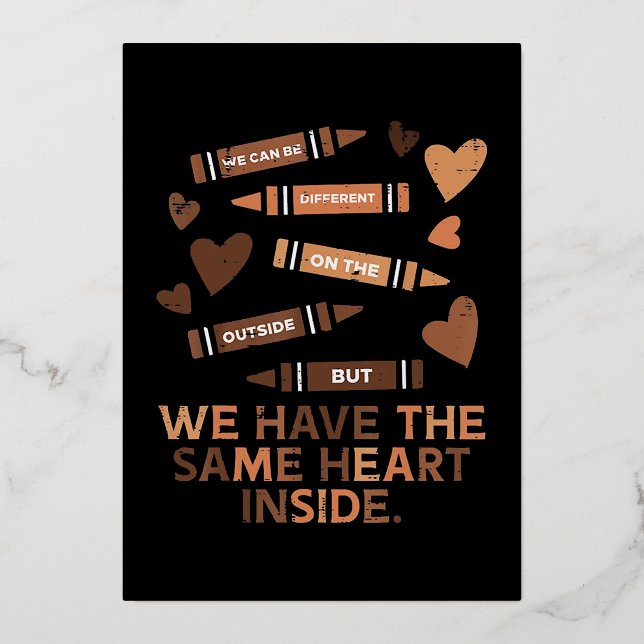 Same Heart Black History Month Foil Holiday Card (Front)