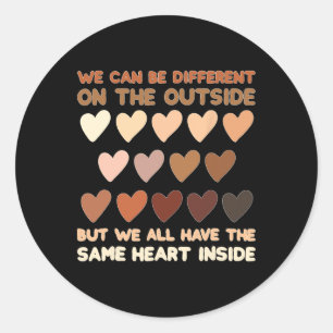 Same Heart Inside Juneteenth Black History Month W Classic Round Sticker
