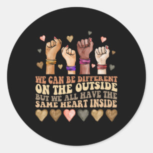 Same Heart Inside Juneteenth Black History Month W Classic Round Sticker