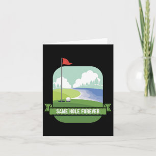 Same Hole Forever Funny Golf Bachelor Party Pre We Card
