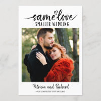 Same Love Cute Heart Downsize Wedding Photo