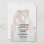 Same Love Different Date Wedding Typography Photo Announcement (Back)