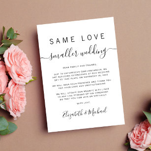Same Love Smaller Wedding Announcement