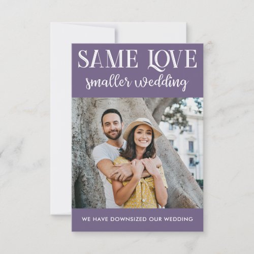 Same love smaller wedding downsized simple photo