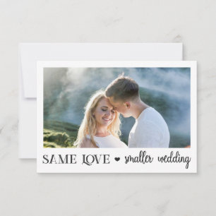 Same love smaller wedding downsized simple photo