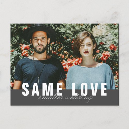 Same Love Smaller Wedding Photo Announcement