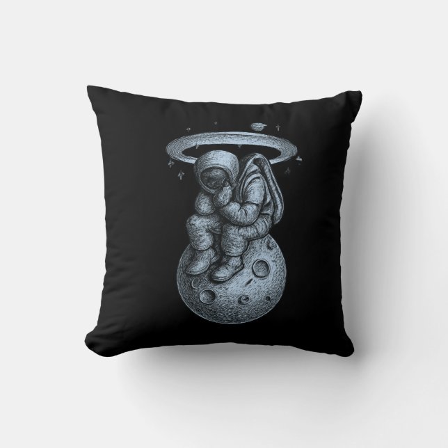 Same Problems, Different Galaxies | Minimal Art Throw Pillow (Front)