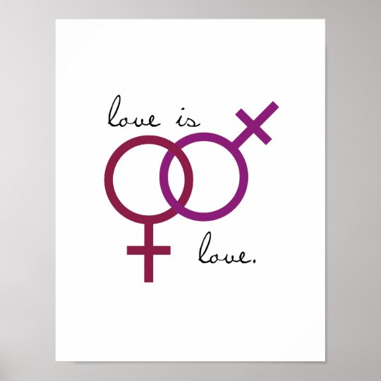 Same Sex Love Is Love Women Poster