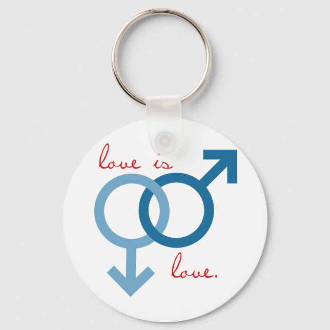 Same-Sex Love (Male) Keychain (Front)