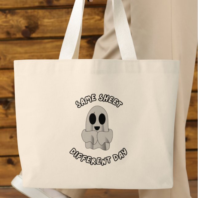 Same Sheet Different Day Large Tote Bag (Creator Uploaded)