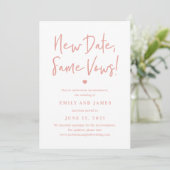Same Vows EDITABLE COLOR Change The Date Card (Standing Front)