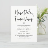 Same Vows EDITABLE COLOR Change The Date Card (Standing Front)