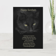 Samhain Black Cat Blessings Happy Samhain Celtic