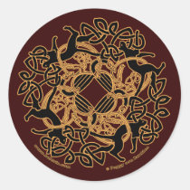 Samhain Celtic Cats Knotwork Stickers