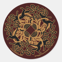 Samhain Celtic Cats Knotwork Stickers