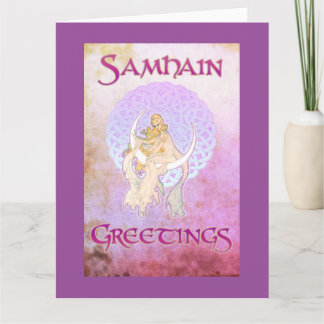 Samhain Greetings Lunar Goddess Card