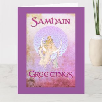 Samhain Greetings Lunar Goddess Card