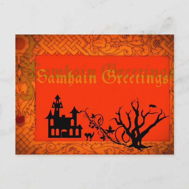 samhain greetings postcard (Front)