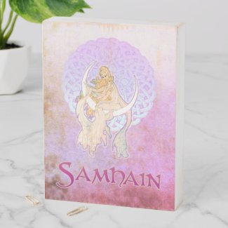 Samhain Lunar Goddess Wooden Box Sign