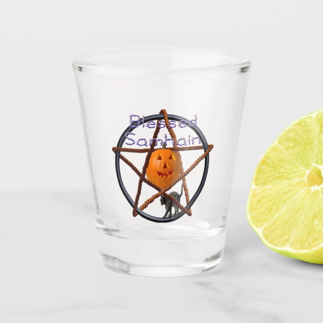 samhain pent shot glass (Front)