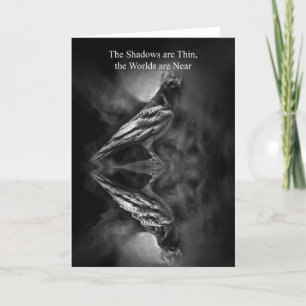 Samhain Raven Crow Blessings Poem Card