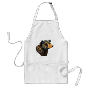 Sámi Bear with Mythological Forest Elements Adult Apron