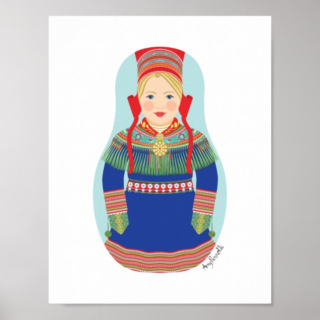 Sami (blonde hair) Matryoshka Poster (Front)