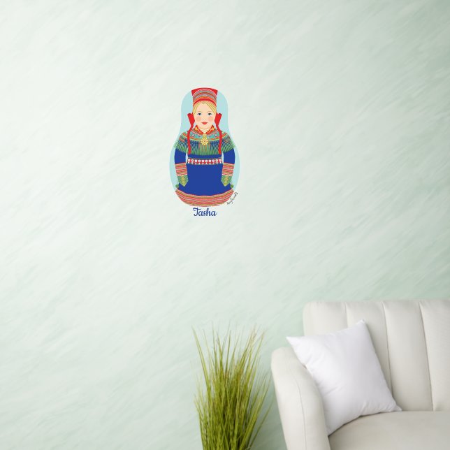 Sami (blonde hair) Matryoshka Wall Decal (Living Room)