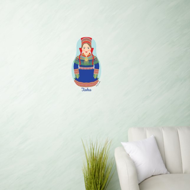 Sami (brown hair) Matryoshka Wall Decal (Living Room)