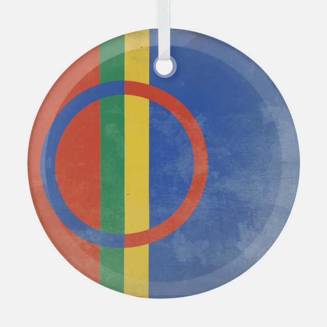 Sami flag glass ornament (Front)