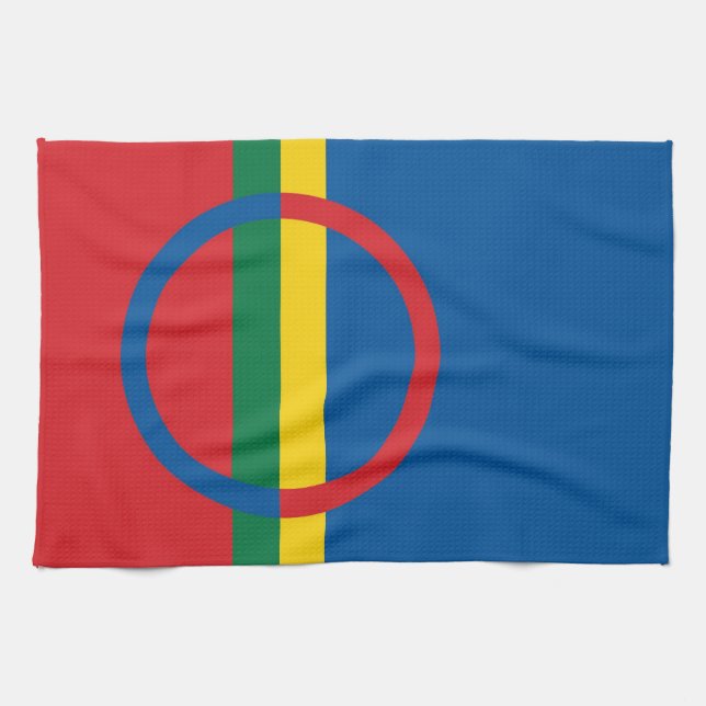 sami people flag towel scandinavia (Horizontal)
