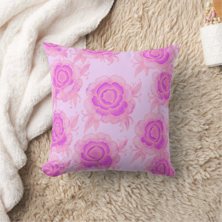 Sami 💜 Purple Baroque Floral Throw Pillow
