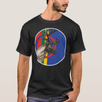 Sami Reindeer Saami National Animal Flag